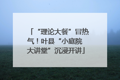 “理论大餐”冒热气！叶县“小庭院 大讲堂”沉浸开讲