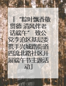 “粽叶飘香敬贤德 清风伴老话端午” 致公党李沧区基层委携手兴城路街道四流北路社区开展端午节主题活动