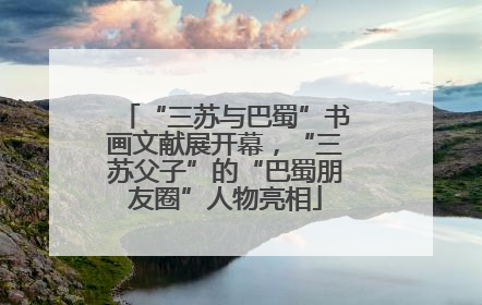“三苏与巴蜀”书画文献展开幕，“三苏父子”的“巴蜀朋友圈”人物亮相