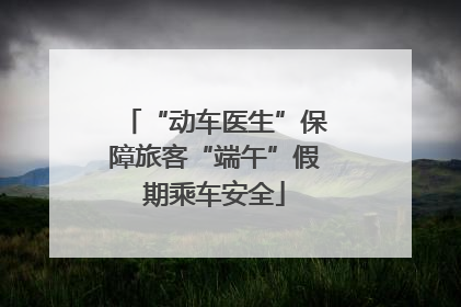 “动车医生”保障旅客“端午”假期乘车安全