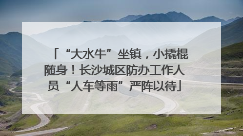 “大水牛”坐镇，小撬棍随身！长沙城区防办工作人员“人车等雨”严阵以待