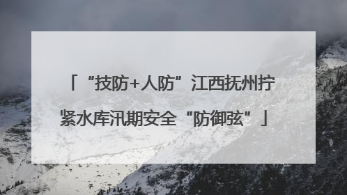 “技防+人防”江西抚州拧紧水库汛期安全“防御弦”