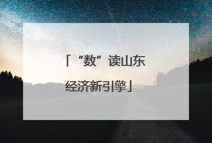 “数”读山东经济新引擎