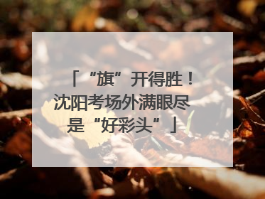 “旗”开得胜！沈阳考场外满眼尽是“好彩头”