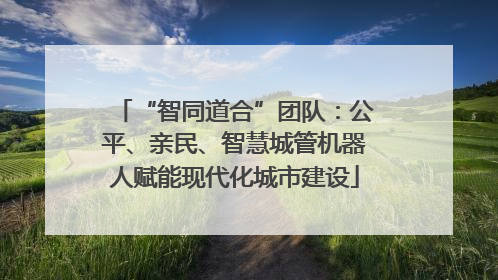 “智同道合”团队：公平、亲民、智慧城管机器人赋能现代化城市建设