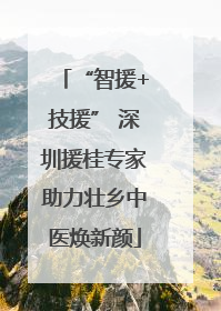 “智援+技援” 深圳援桂专家助力壮乡中医焕新颜