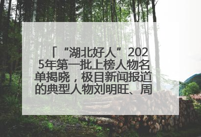 “湖北好人”2025年第一批上榜人物名单揭晓，极目新闻报道的典型人物刘明旺、周亮亮榜上有名