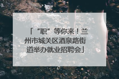 “职”等你来！兰州市城关区酒泉路街道举办就业招聘会