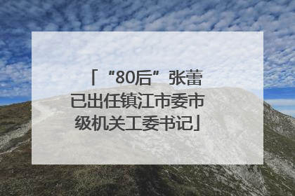 “80后”张蕾已出任镇江市委市级机关工委书记