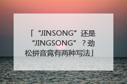 “JINSONG”还是“JINGSONG”？劲松拼音竟有两种写法