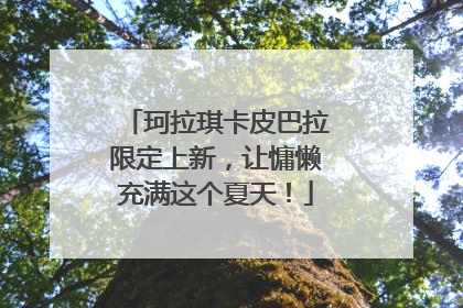 珂拉琪卡皮巴拉限定上新，让慵懒充满这个夏天！