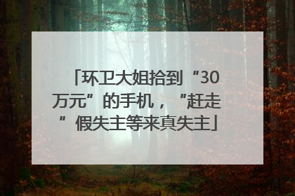环卫大姐拾到“30万元”的手机，“赶走”假失主等来真失主