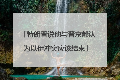 特朗普说他与普京都认为以伊冲突应该结束
