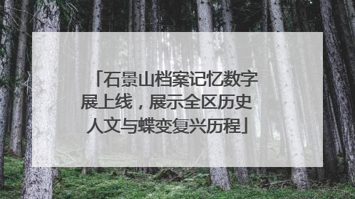 石景山档案记忆数字展上线，展示全区历史人文与蝶变复兴历程