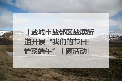 盐城市盐都区盐渎街道开展“我们的节日·情系端午”主题活动