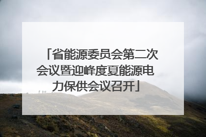 省能源委员会第二次会议暨迎峰度夏能源电力保供会议召开