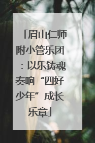 眉山仁师附小管乐团：以乐铸魂奏响“四好少年”成长乐章