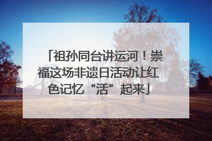 祖孙同台讲运河！崇福这场非遗日活动让红色记忆“活”起来
