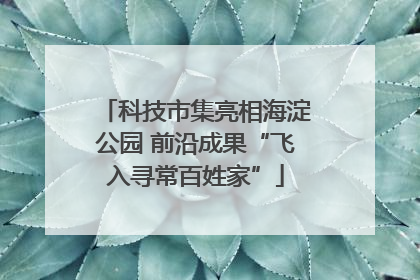 科技市集亮相海淀公园 前沿成果“飞入寻常百姓家”