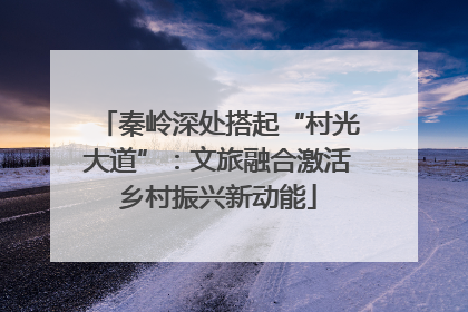 秦岭深处搭起“村光大道”：文旅融合激活乡村振兴新动能