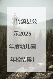 竹溪县公示2025年度幼儿园年检结果