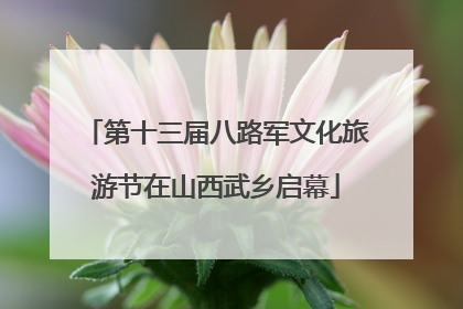 第十三届八路军文化旅游节在山西武乡启幕
