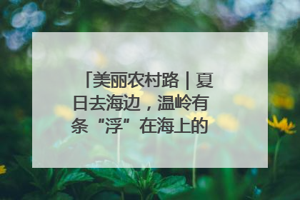美丽农村路｜夏日去海边，温岭有条“浮”在海上的公路你去过吗？