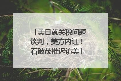 美日就关税问题谈判，美方内讧！石破茂推迟访美