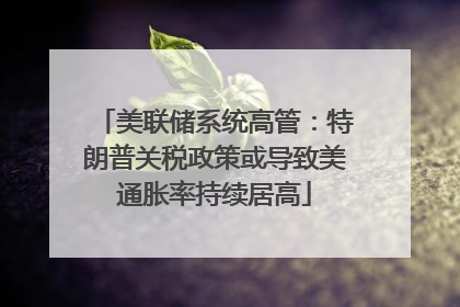 美联储系统高管：特朗普关税政策或导致美通胀率持续居高