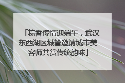 粽香传情迎端午，武汉东西湖区城管邀请城市美容师共赏传统韵味