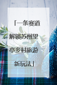 一条赛道解锁苏州望亭乡村旅游新玩法