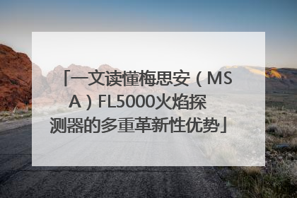 一文读懂梅思安（MSA）FL5000火焰探测器的多重革新性优势