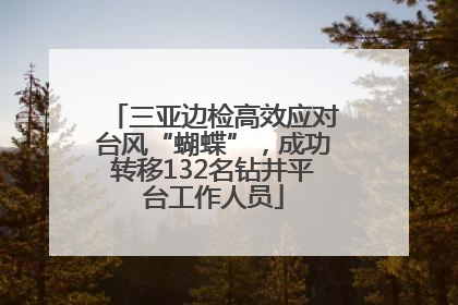 三亚边检高效应对台风“蝴蝶”，成功转移132名钻井平台工作人员