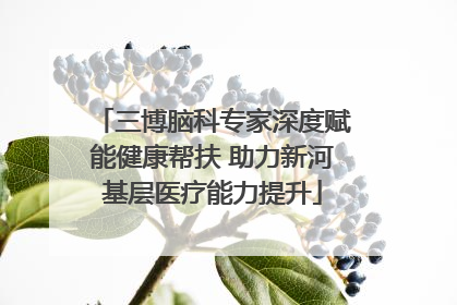 三博脑科专家深度赋能健康帮扶 助力新河基层医疗能力提升