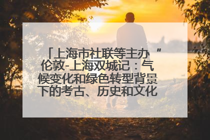 上海市社联等主办“伦敦-上海双城记：气候变化和绿色转型背景下的考古、历史和文化遗产”学术对话