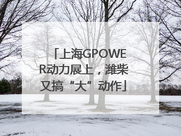 上海GPOWER动力展上，潍柴又搞“大”动作