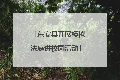 东安县开展模拟法庭进校园活动