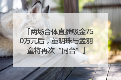 两场合体直播吸金750万元后，董明珠与孟羽童将再次“同台”