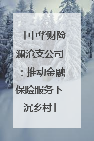 中华财险澜沧支公司：推动金融保险服务下沉乡村