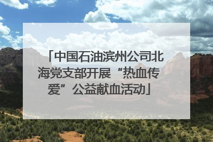 中国石油滨州公司北海党支部开展“热血传爱”公益献血活动