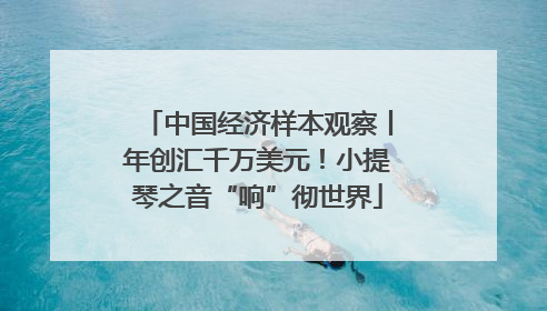 中国经济样本观察丨年创汇千万美元！小提琴之音“响”彻世界