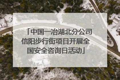 中国一冶湖北分公司信阳步行街项目开展全国安全咨询日活动