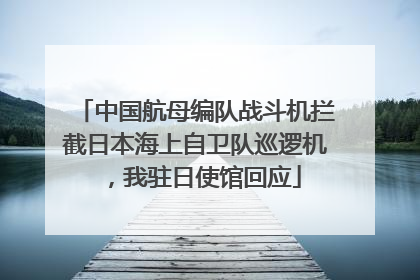 中国航母编队战斗机拦截日本海上自卫队巡逻机，我驻日使馆回应