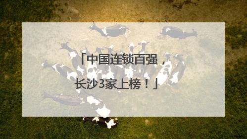 中国连锁百强，长沙3家上榜！