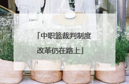 中职篮裁判制度改革仍在路上