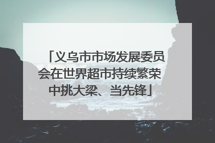 义乌市市场发展委员会在世界超市持续繁荣中挑大梁、当先锋