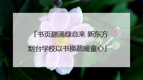 书页翻涌绿意来 新东方烟台学校以书换蔬暖童心