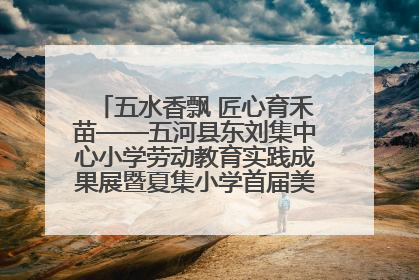 五水香飘 匠心育禾苗——五河县东刘集中心小学劳动教育实践成果展暨夏集小学首届美食节盛大举行