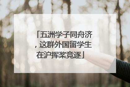 五洲学子同舟济，这群外国留学生在沪挥桨竞逐