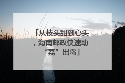从枝头甜到心头，海南邮政快速助“荔”出岛